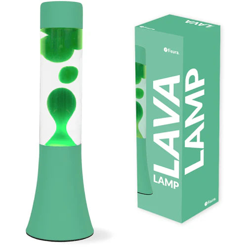 Een foto van de verpakking van de Fisura Groene Lavalamp. 