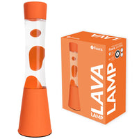 Fisura Grote Design Lavalamp met Oranje Lava - Oranje in zijn verpakking